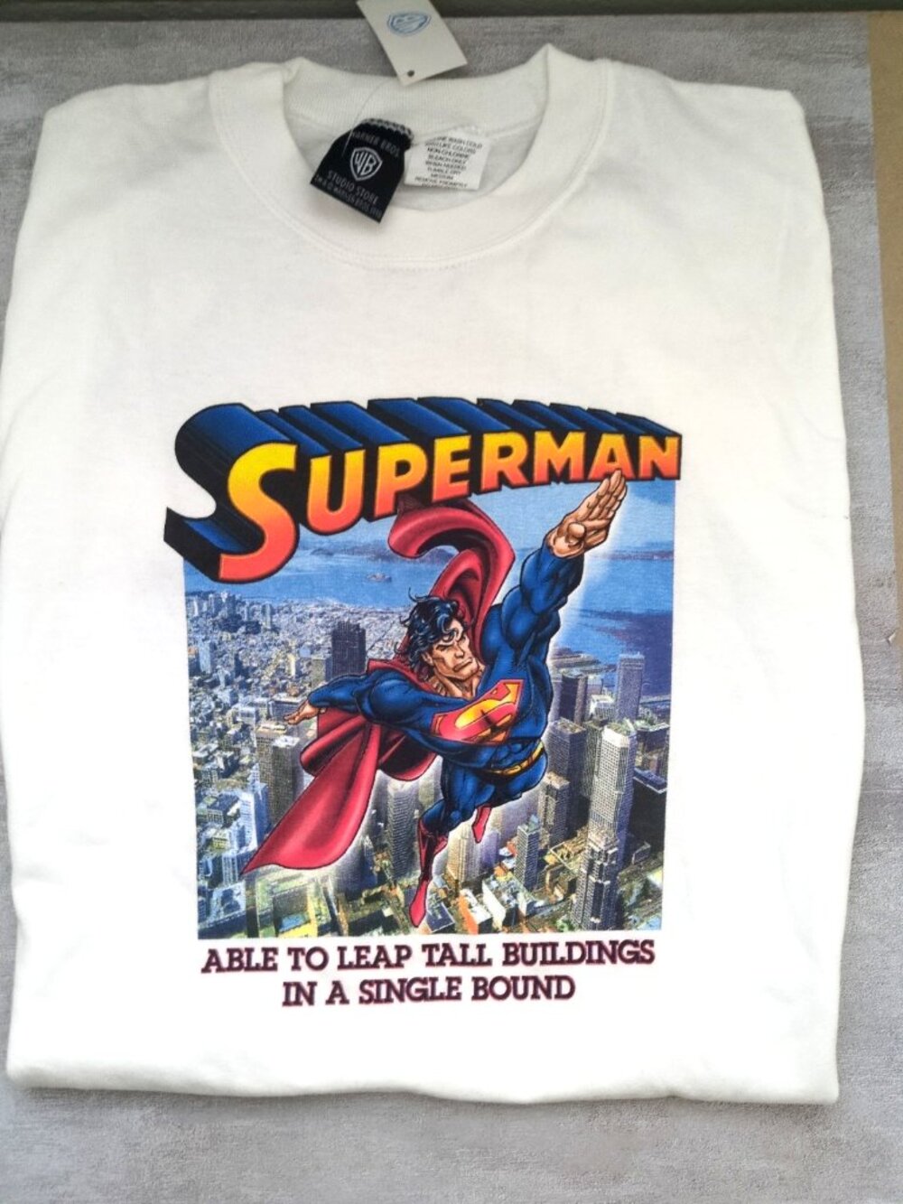 Rare Vintage 1998 Warner Bros Superman T-shirt Men's Size S/M